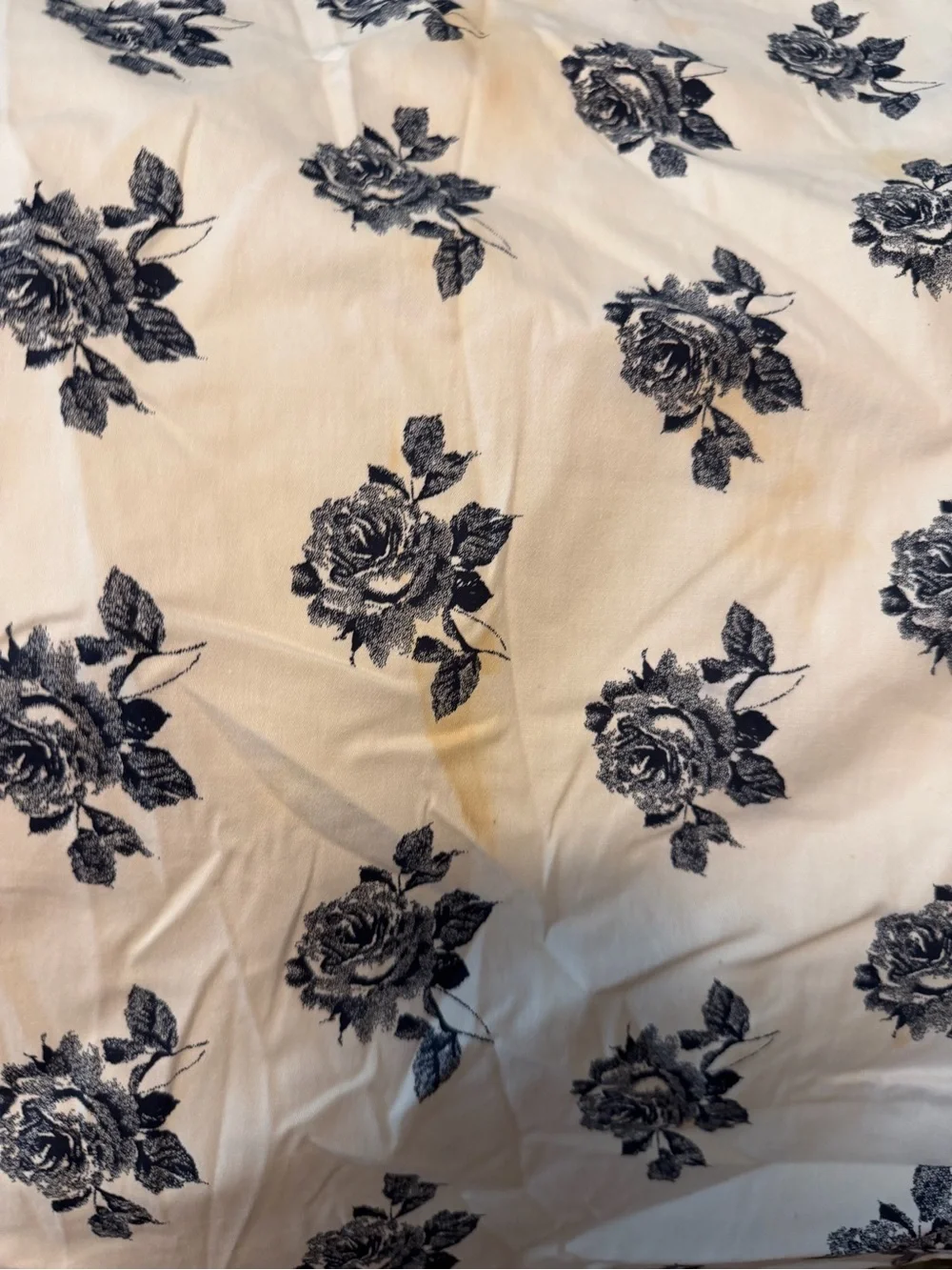 Strapless White Maxi Dress with Blue Floral Print - Picture 3 of 4